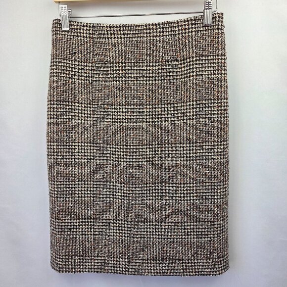 Brooks Brothers Wool-Blend Tweed Pencil Skirt Size 4 - Picture 1 of 13